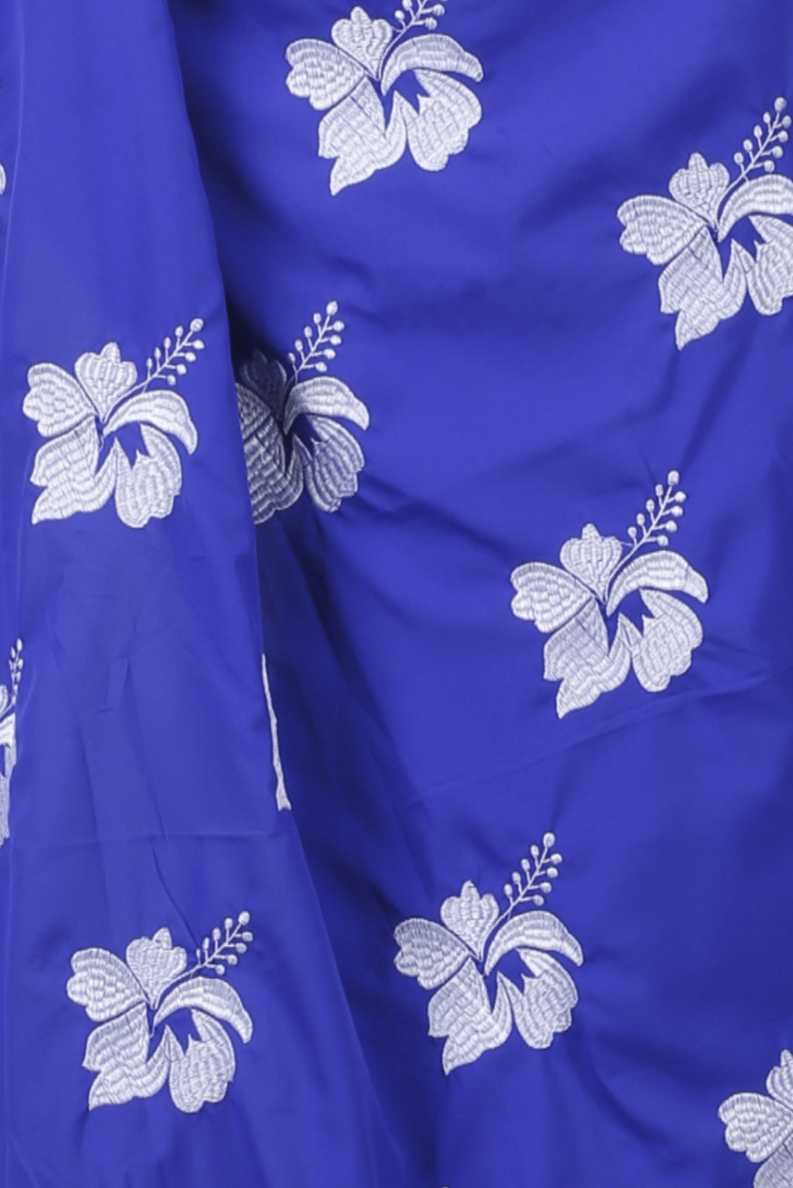 Blue White Pure Cotton Teru Hand Loom Saree (1257)